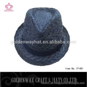 Männer marineblau Fedora Hüte für Verkauf / Jungen Fedora Hut